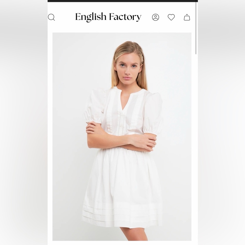 English Factory poplin bib dress